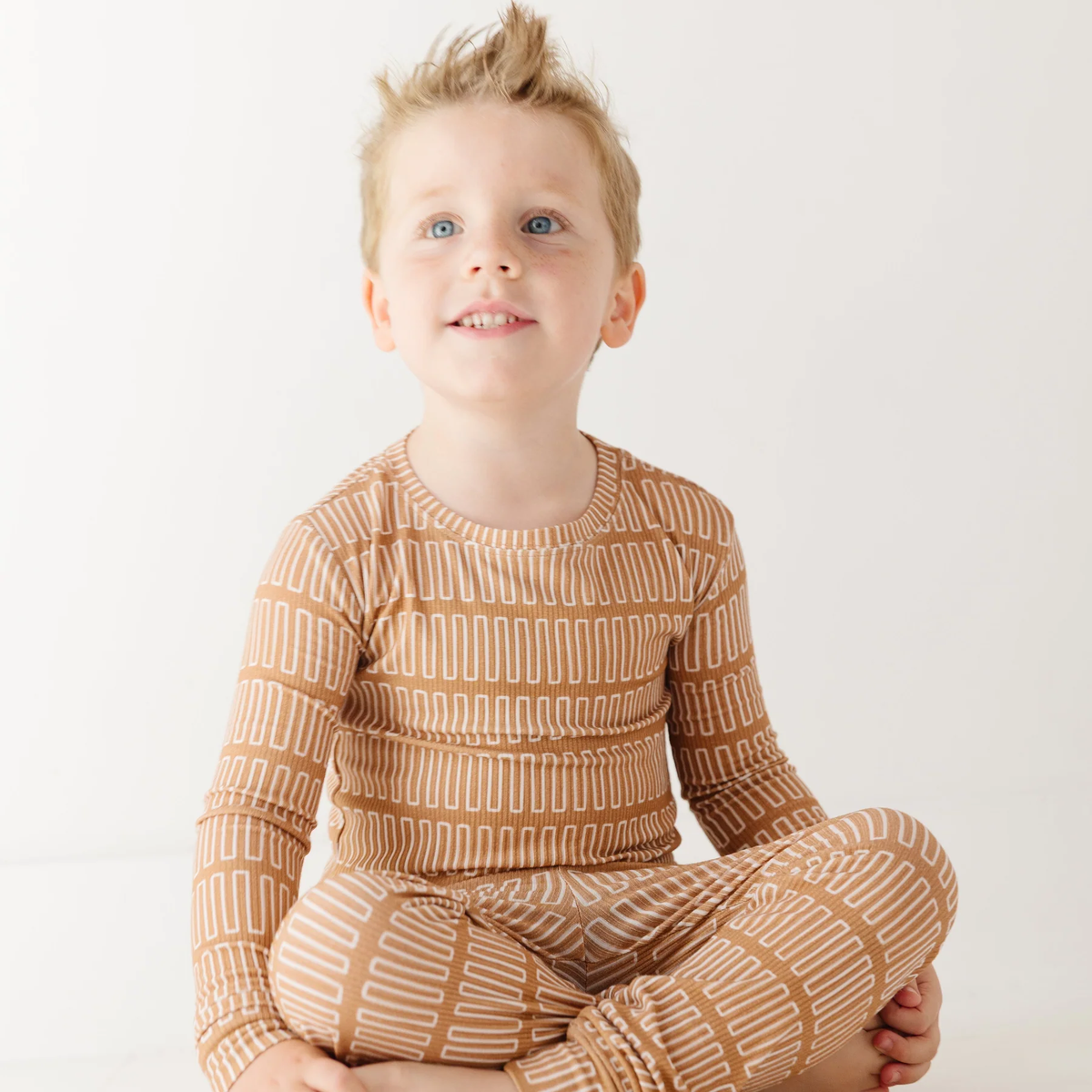 Neutral Lines Small Ribbed Pajama Set