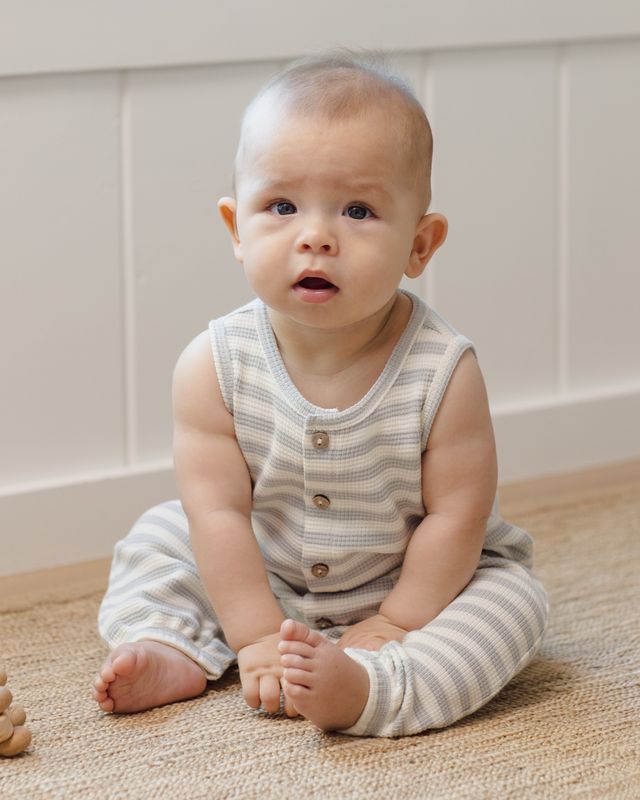 Sky Stripe Waffle Jumpsuit