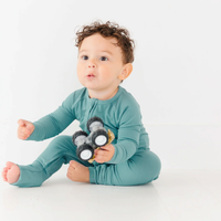 Glacier Blue Bamboo Zip Romper