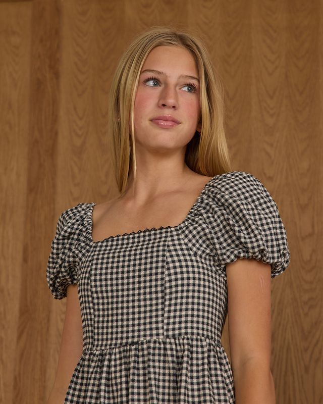Tween Black Gingham Axel Dress