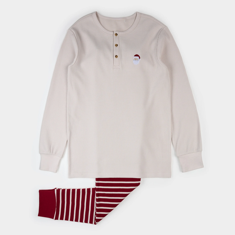 Santa Thermal Henley Pajama Set