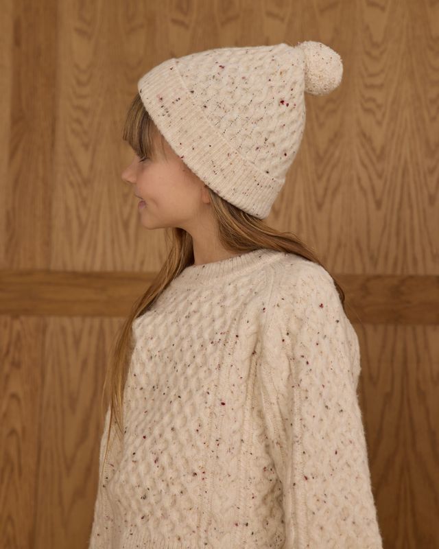 Ivory Speckled Beanie