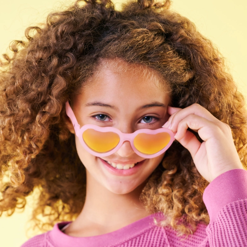 Pink Heart Polarized Sunglasses