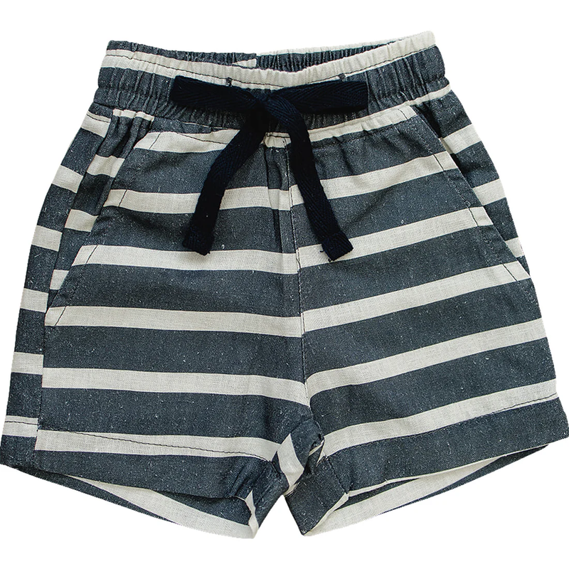 Navy Stripe Shorts