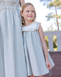 Eucalyptus Check Daisy Dress