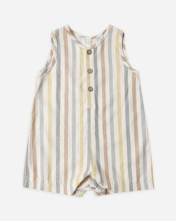 Striped romper on a white background