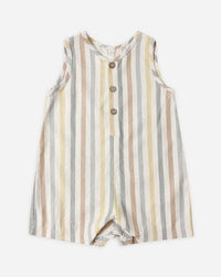 Striped romper on a white background