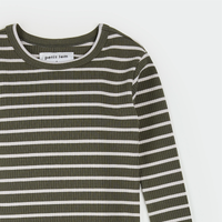 Green Striped Modal Pajama Set
