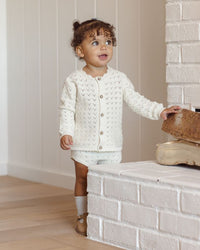Natural Scalloped Cardigan