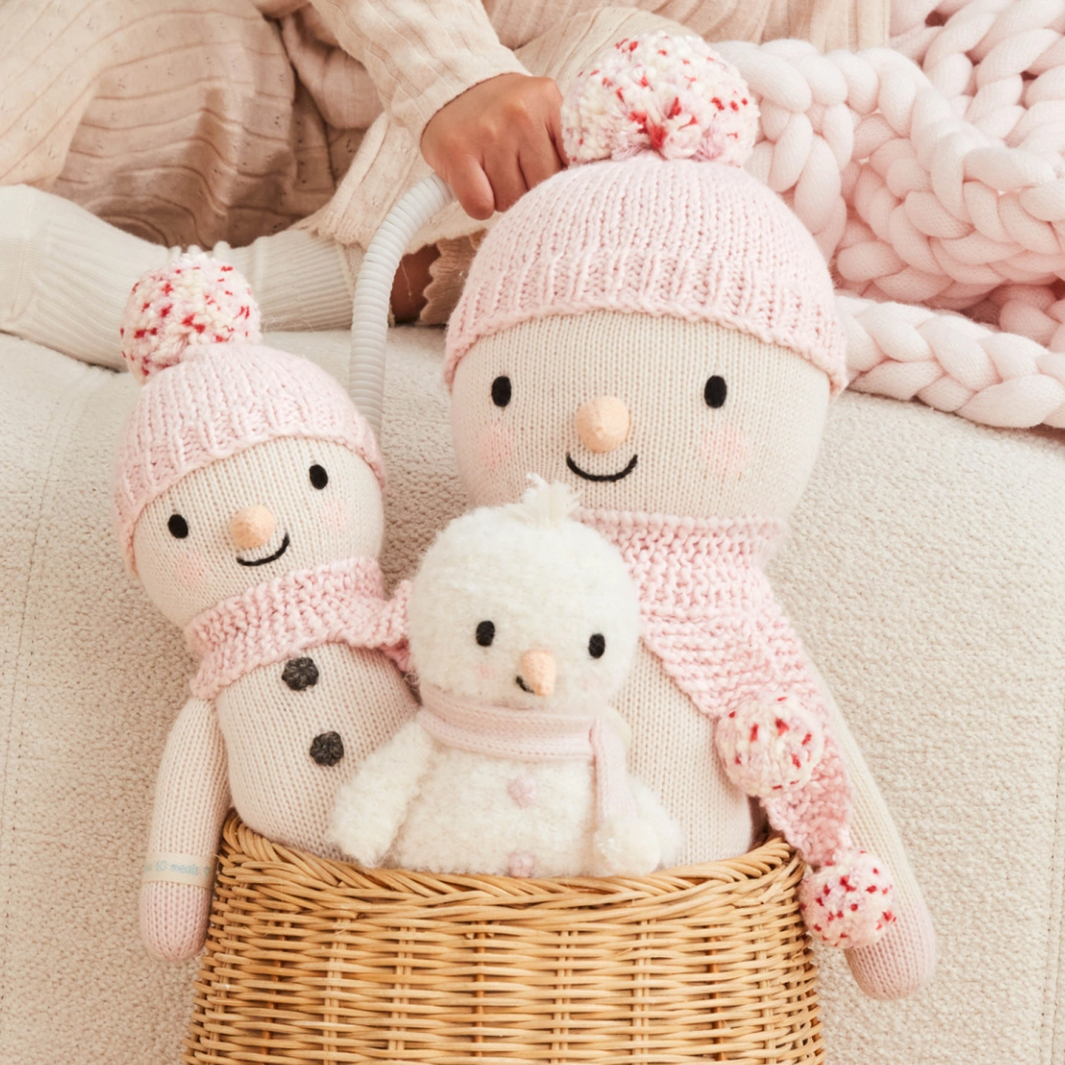 Holly the Snowman Knitted Doll