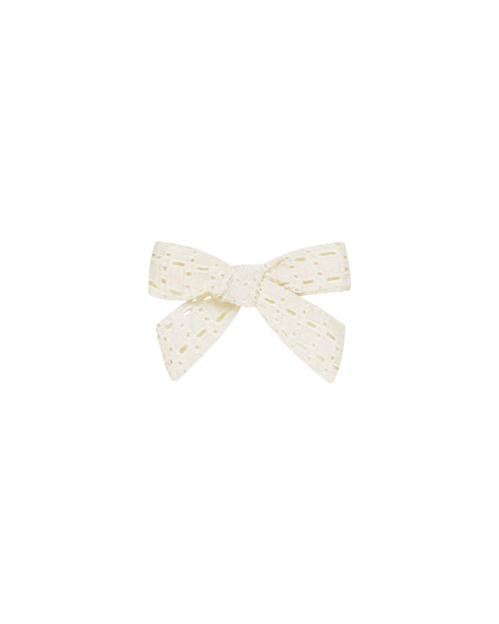 Ivory Eyelet Bow