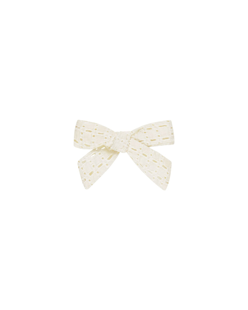 Ivory Eyelet Bow