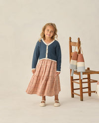 Poppy Gingham Tiered Midi Skirt