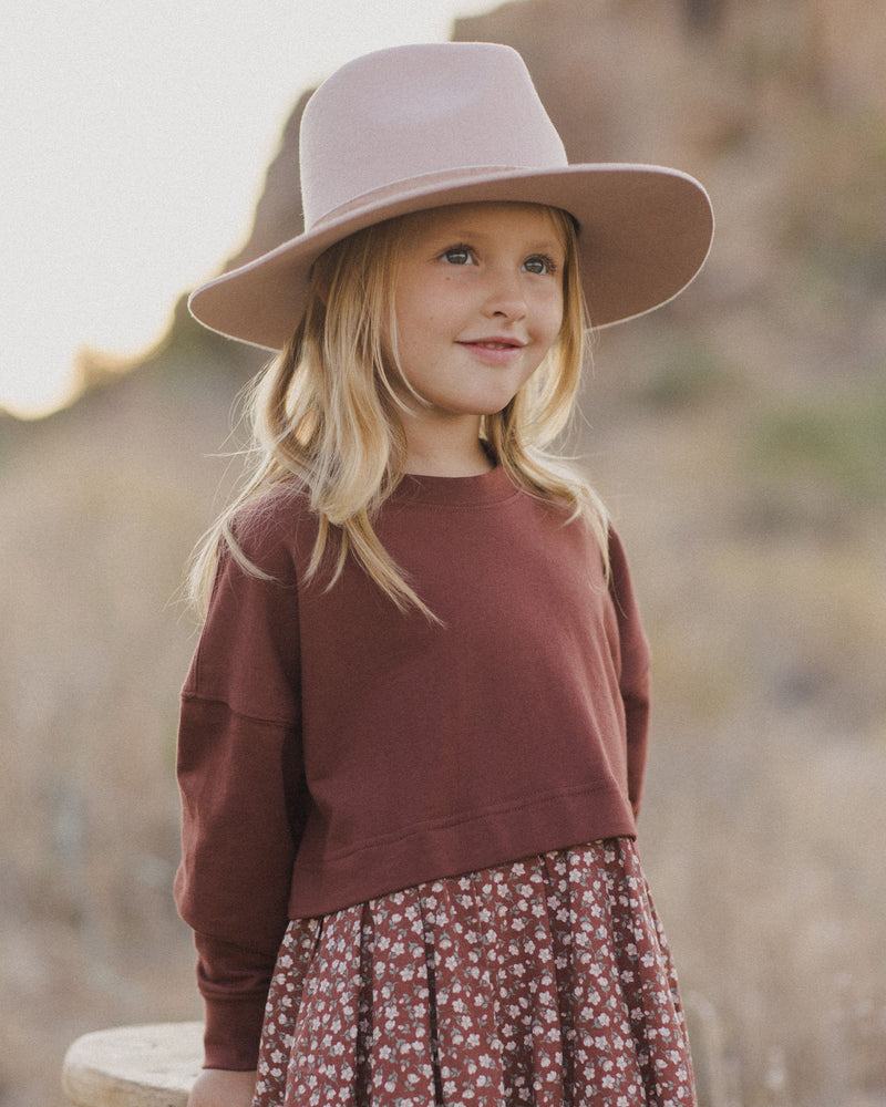 Rosette Sweatshirt Dress