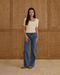 Tween Natural Scallop Tee