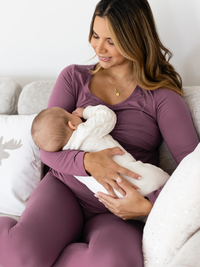 Burgundy Plum Jane Nursing Pajama Set