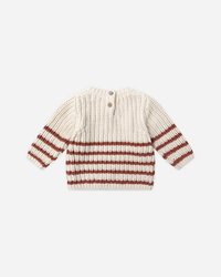 Cranberry Stripe Knit Sweater