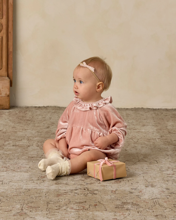 Rose + Black Velvet Headbands 2pk