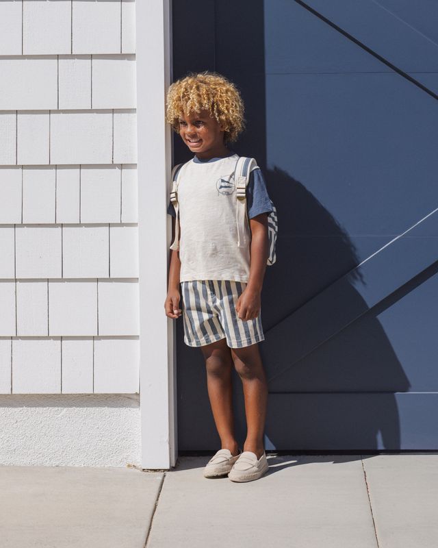 Navy Stripe Dawson Short