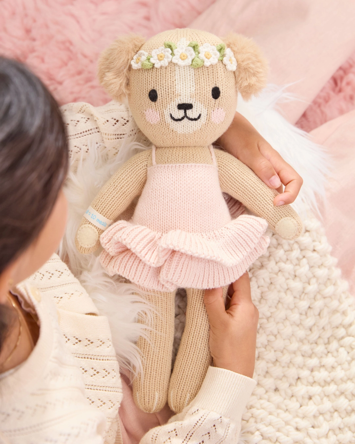 Evelyn the Golden Knitted Doll