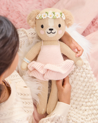 Evelyn the Golden Knitted Doll