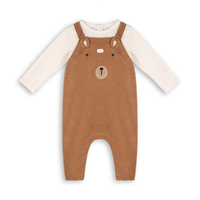 Bear Knitted Overall Set