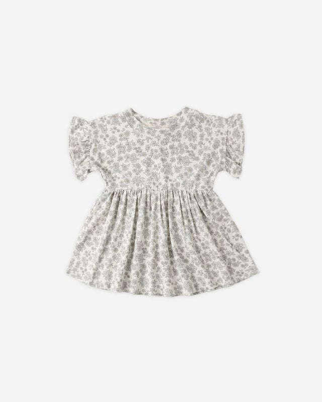 Blue Floral Bamboo Babydoll Dress