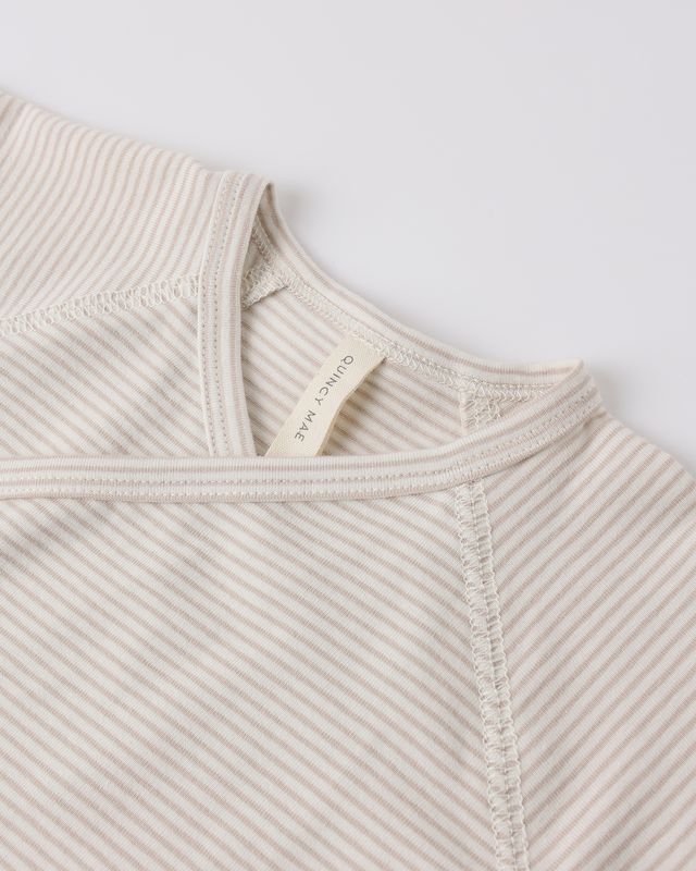 Oat Wrap Top + Footed Pant Set