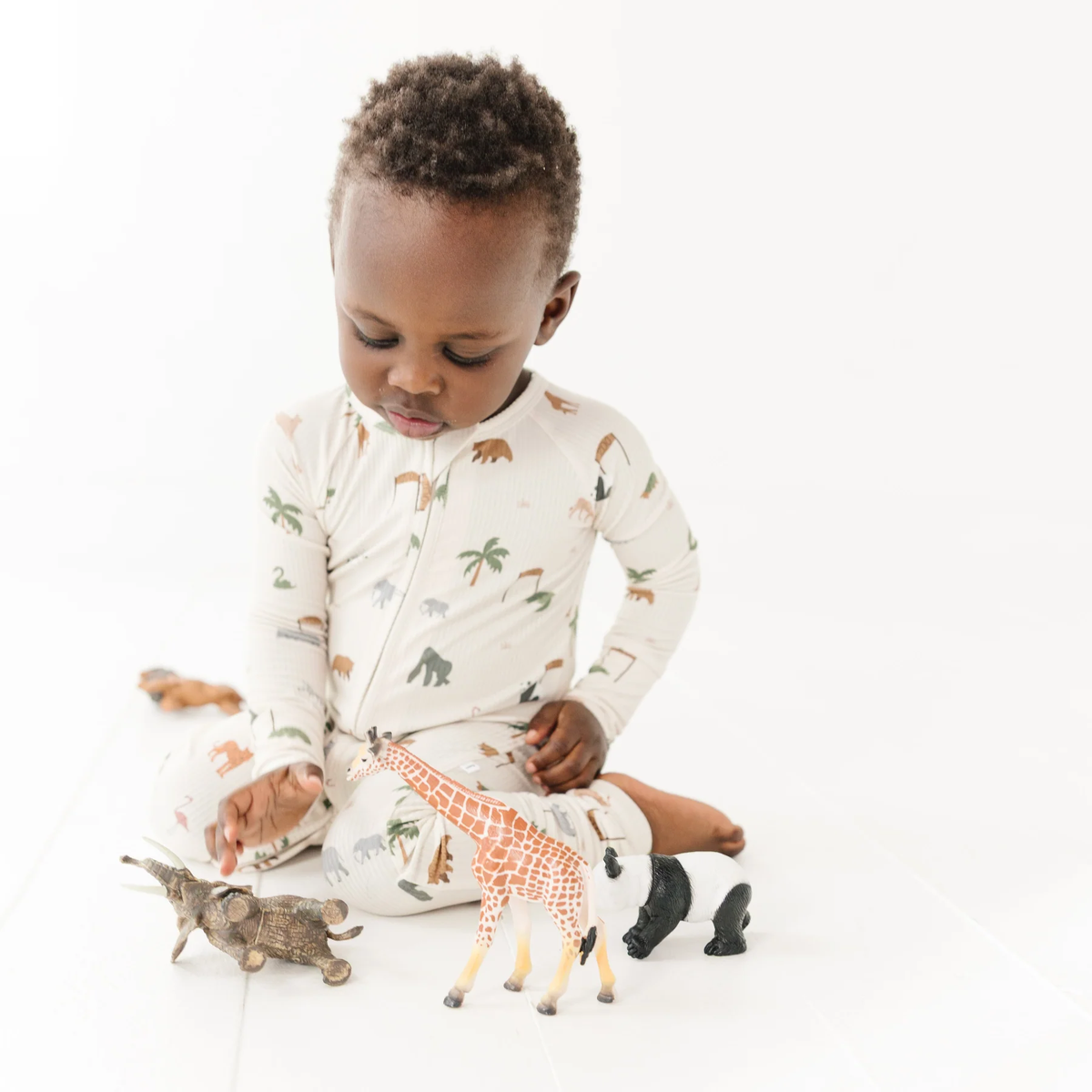 Zoo Day Bamboo Zip Romper