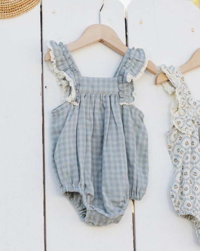 Green Gingham Maya Romper