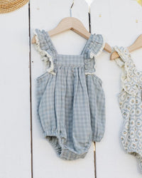 Green Gingham Maya Romper