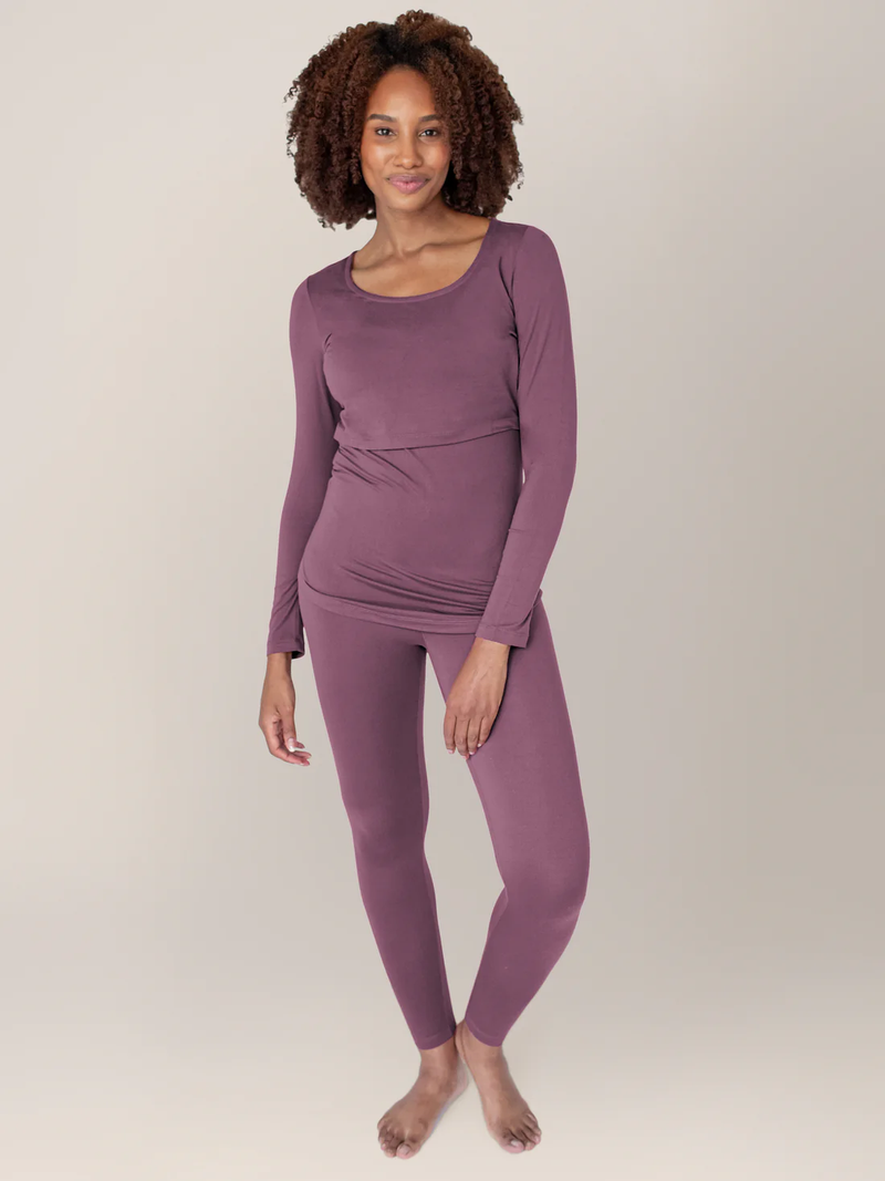 Burgundy Plum Jane Nursing Pajama Set