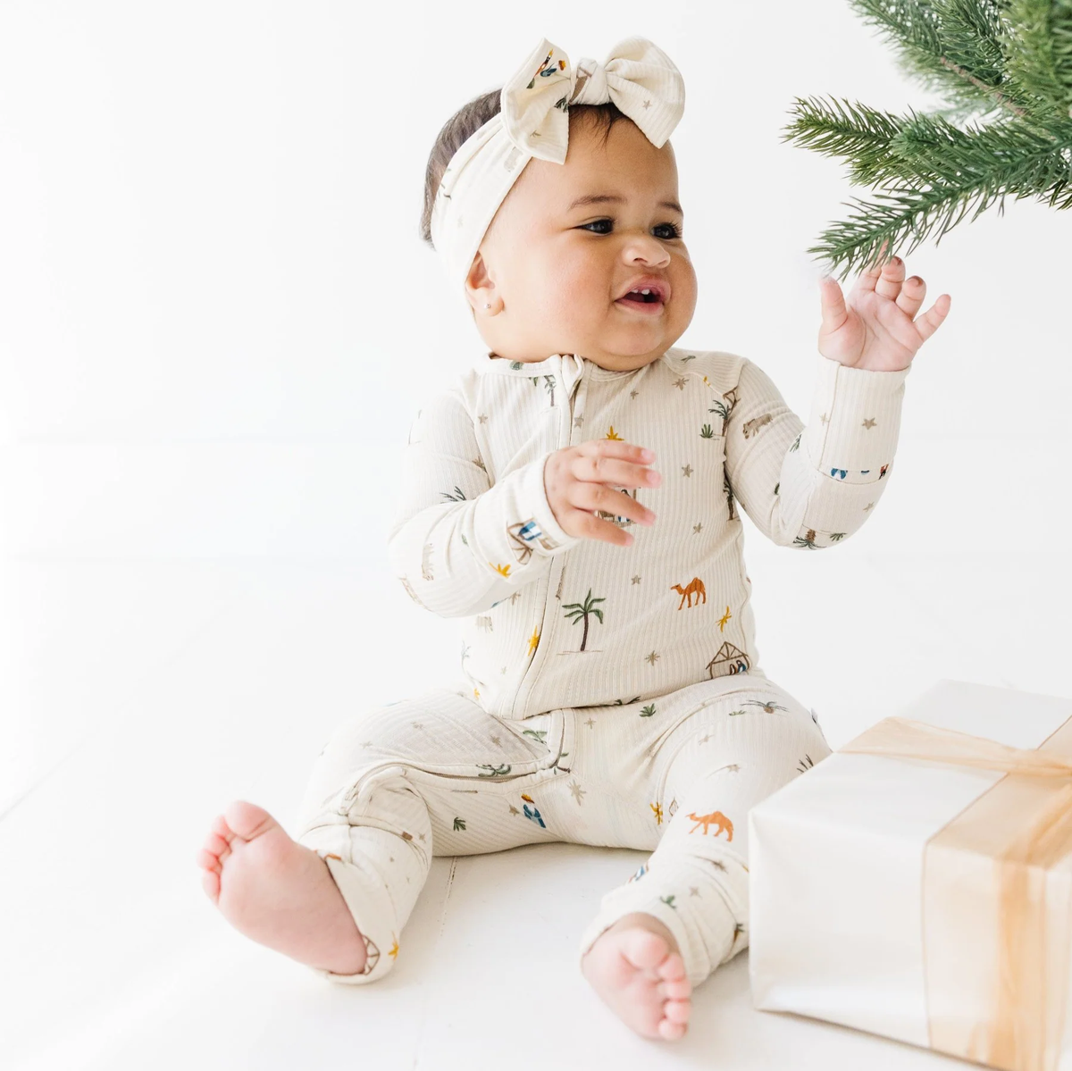 Nativity Bamboo Zip Romper