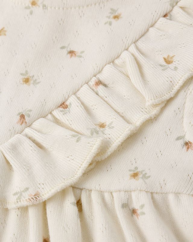 Petit Fleur Pointelle Ruffle Dress