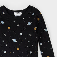 Galaxy Ribbed Pajama Set