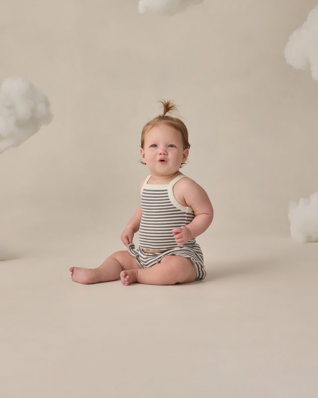 Ocean Stripe Evie Tank + Shortie Set