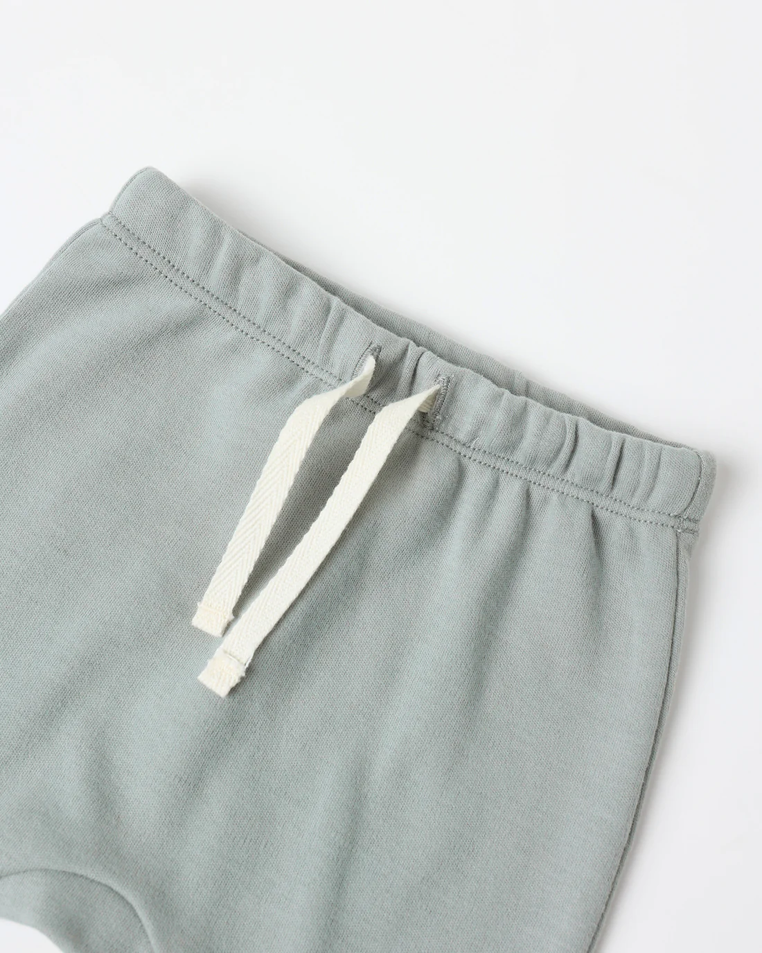 Steel Blue Wrap Top + Footed Pant Set