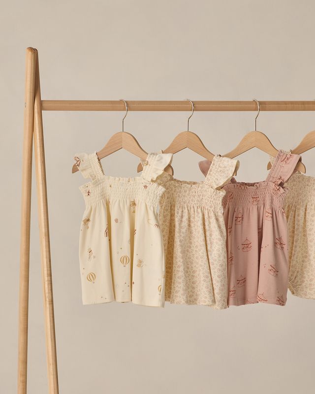 Ditsy Smocked Jersey Dress