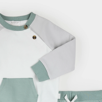 Sage Color Block Outfit Set