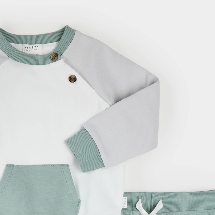 Sage Color Block Outfit Set