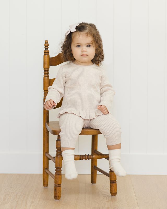 Oatmeal Rib Knit Legging