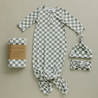 Green Checkered Bamboo Swaddle