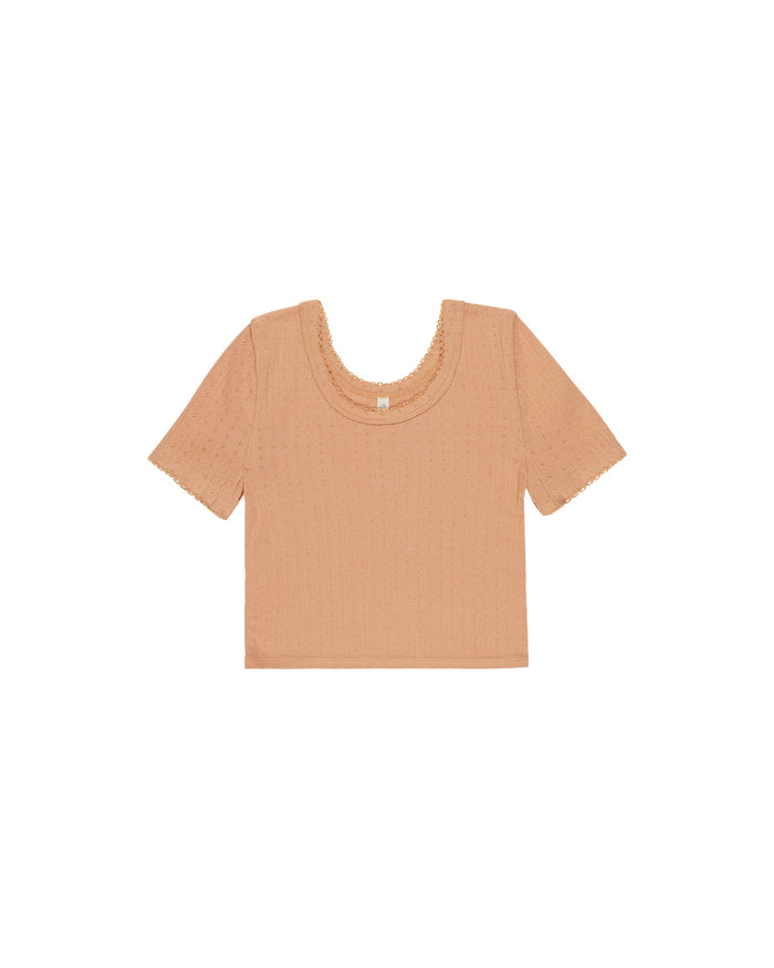 Grapefruit Pointelle Tee