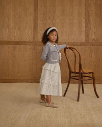 Dusty Blue Collared Cardigan