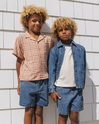 Poppy Gingham Lapel Collar Shirt