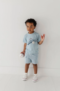 Sky Blue Cargo Shorts
