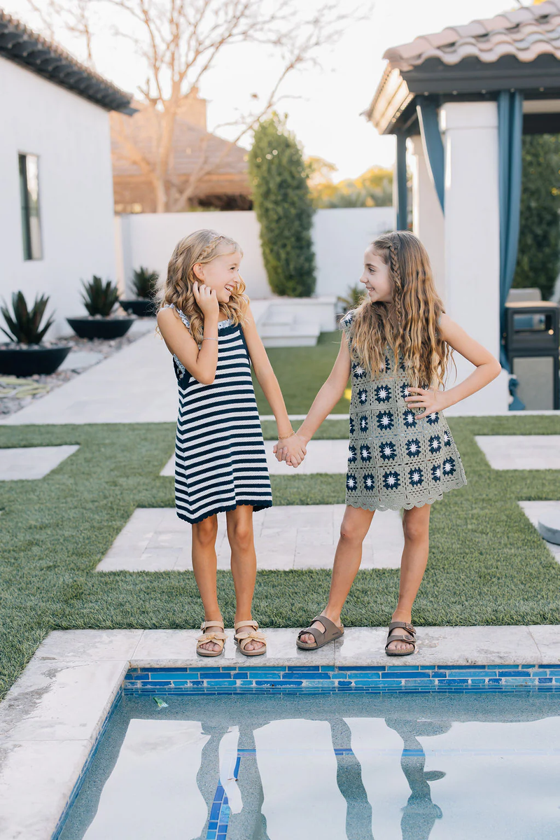 Navy Stripe Knit Tank Dress