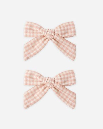 Petal Gingham Bows 2pk