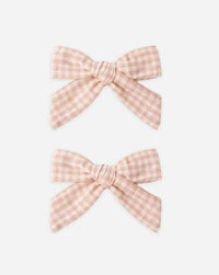 Petal Gingham Bows 2pk