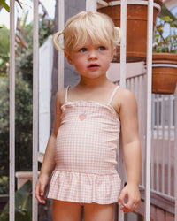 Petal Gingham Tori Skirted One-Piece